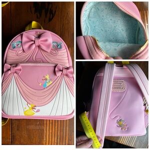Pink Cinderella theme loungefly bag, like new no stains